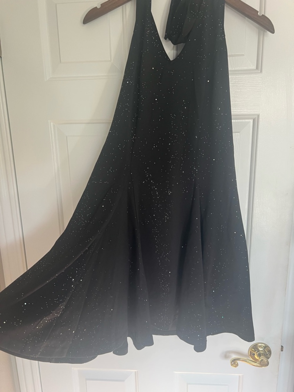 HomRain Halter Black Sparkly Cocktail Party Dress. NWT.  Size large. - Picture 6 of 11
